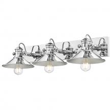  3122-BA3 CH-CH - Kleine 3 Light Bath Vanity in Chrome with Chrome Shades